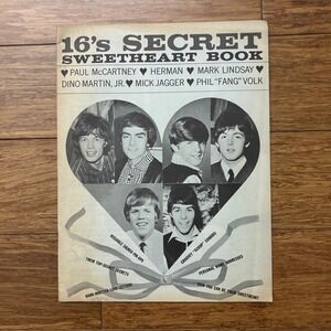 Vintage 1960s | 16 Magazine Secret Sweetheart Book | Paul McCartney Mick Jagger